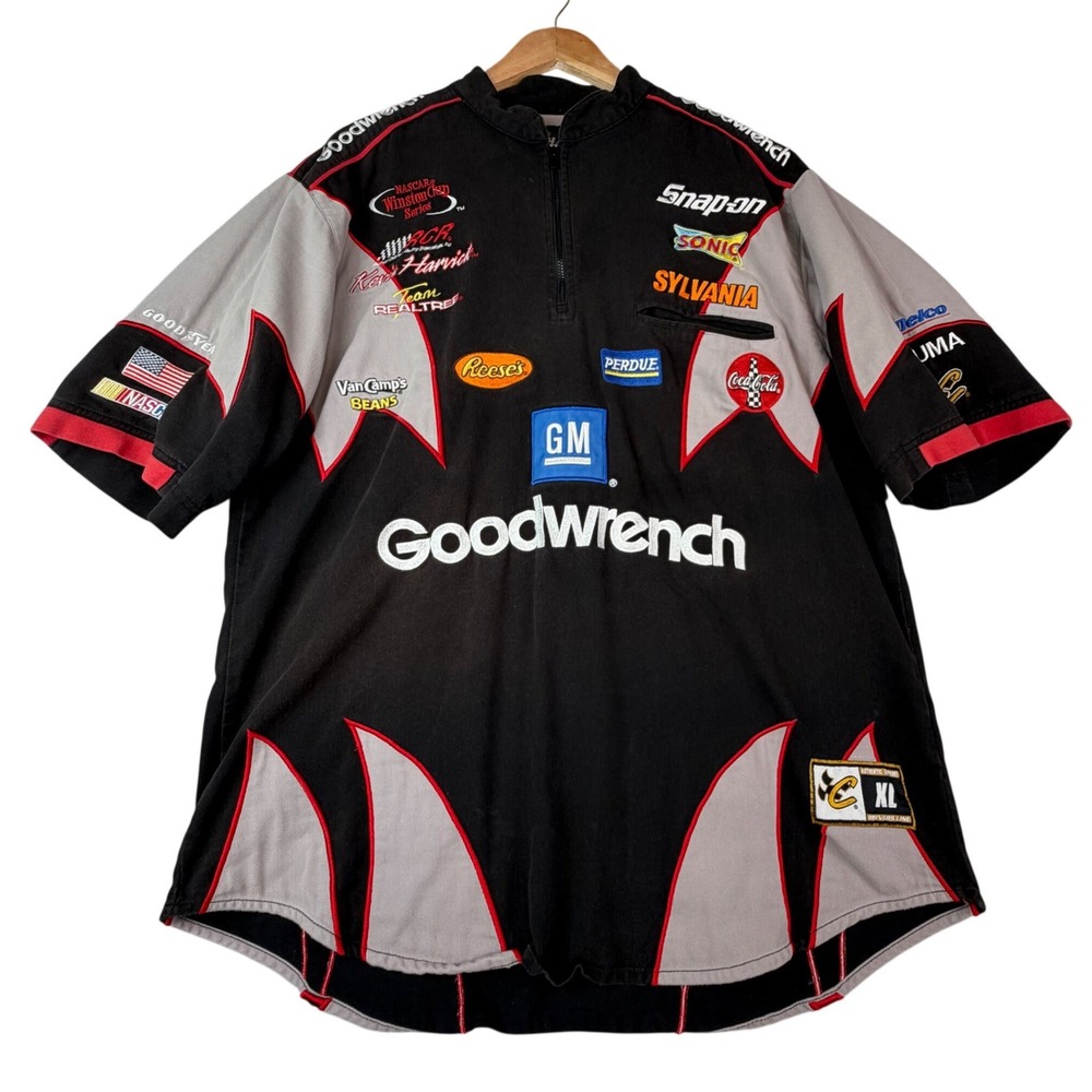 Chase Authentics Kevin Harvick Goodwrench NASCAR Racing Shirt XL Y2K Sponsor